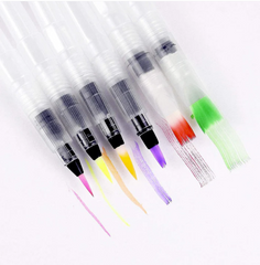 Watercolor Refillable Brush Pen Set 6pcs
