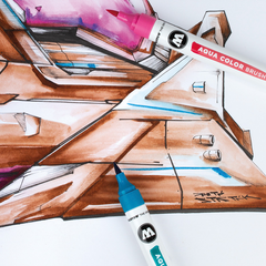 AQUA COLOR Brush Marker