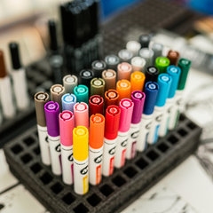 AQUA COLOR Brush Marker