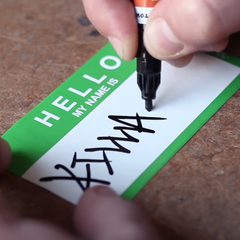 Blue/Red Hello, My Name Is - Sticker Pack (80-pc)
