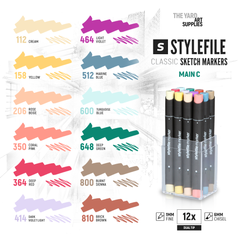 Classic Dual-Tip Marker Set - Main C (12-pc)