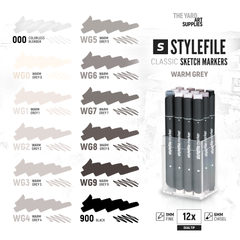 Classic Dual-Tip Marker Set - Warm Grey (12-pc)