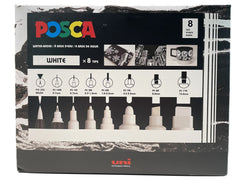 POSCA White 8 PC-Mix Water Based Paint Marker Set