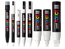 POSCA White 8 PC-Mix Water Based Paint Marker Set