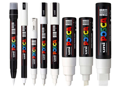 POSCA White 8 PC-Mix Water Based Paint Marker Set