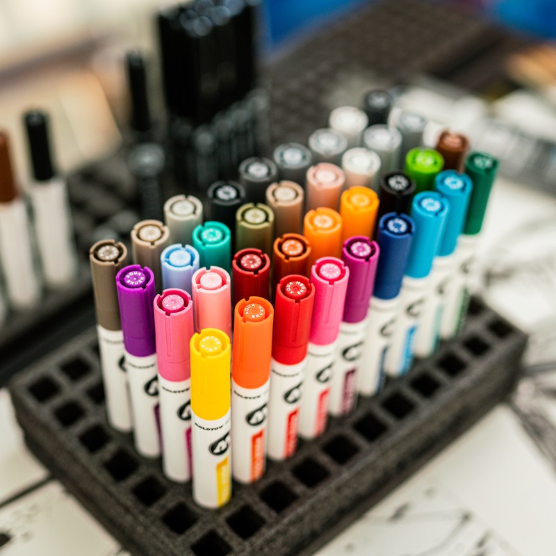 Molotow Aqua Brush Grey Set 12 Ink Marker Bundle 12 Colouring Pens 
