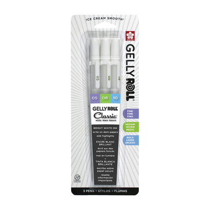 Gelly Roll Classic® Gel Pen Set - White (3-pc)