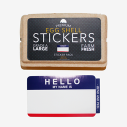 Blue/Red Hello, My Name Is - Sticker Pack (80-pc)