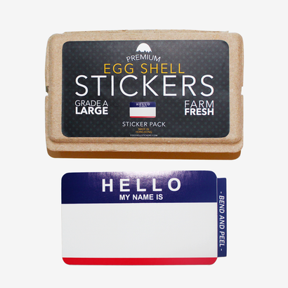 Blue/Red Hello, My Name Is - Sticker Pack (80-pc)