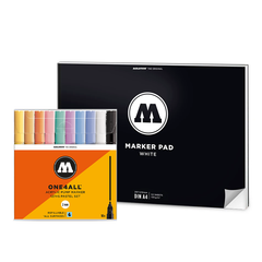 ONE4ALL™ 127HS (10-pc) Set and A4 White Marker Pad Bundle