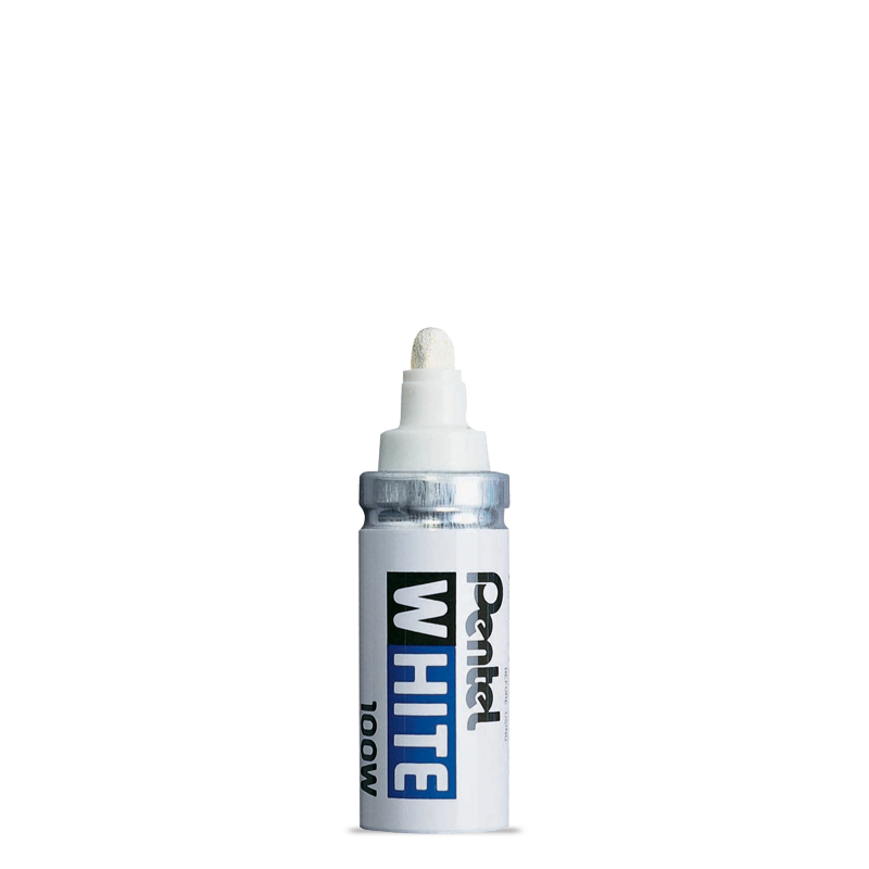 Pentel Permanent Marker, White, Fine Point, 1-Pack (100W-S)