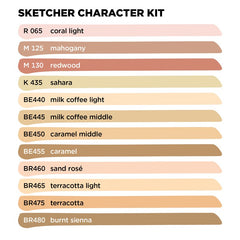 SKETCHER Marker Set - Character Kit (12-pc)