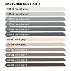 SKETCHER Marker Set - Grey Kit 1 (12-pc)