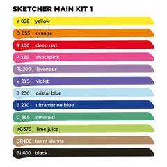 SKETCHER Marker Set - Main Kit 1 (12-pc)