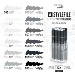 Classic Dual-Tip Marker Set - Neutral Grey (12-pc)