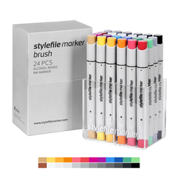 Brush Dual-Tip Marker Set - Main A (24-pc)