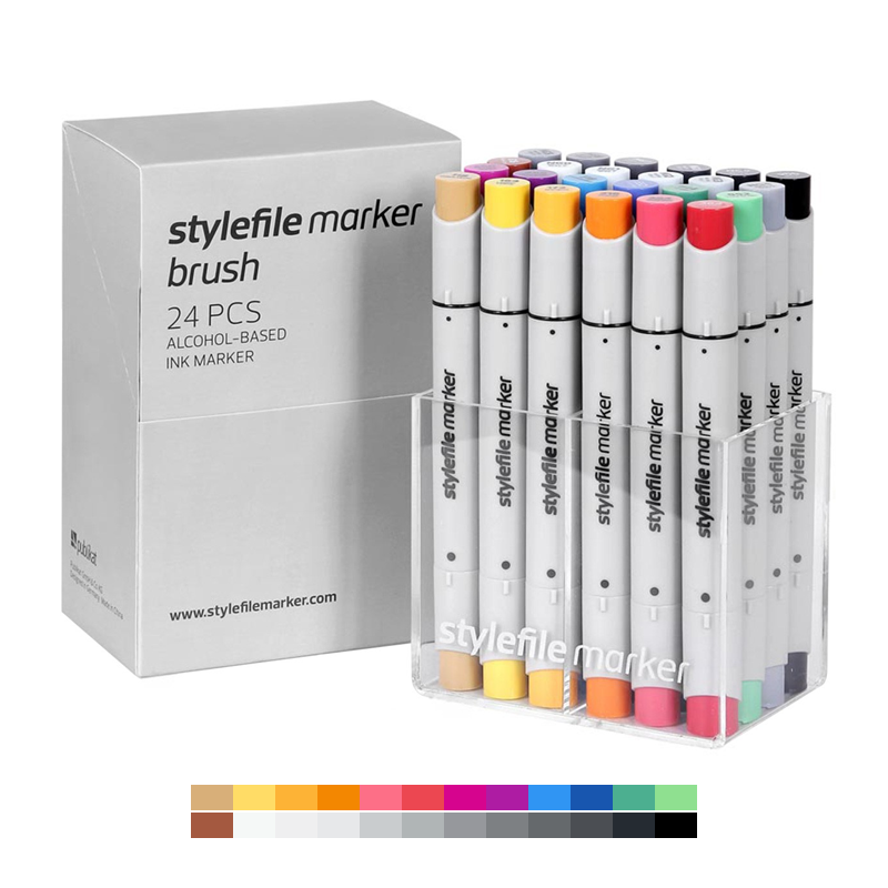 Stylefile 12 Brush Marker Set (Multi 17)